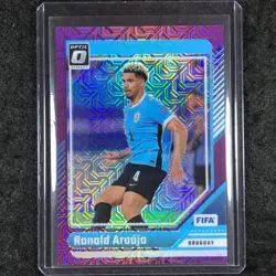 2024-25 Donruss Soccer RONALD ARAUJO Optic Purple Mojo 14/25 #33 - Image 1