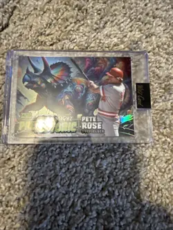 Wild Card Dino-Might Prehistoric Pete Rose Baseball Card 2024 PHTR12-PR 14/15 - Image 1
