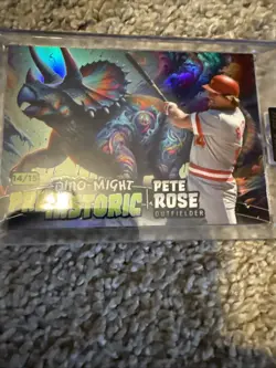 Wild Card Dino-Might Prehistoric Pete Rose Baseball Card 2024 PHTR12-PR 14/15 - Image 4