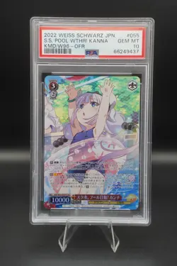 WEISS SCHWARZ JAPANESE Kanna S.S Perfect Pool Weather! KMD/W96-OFR PSA 10 - Image 2