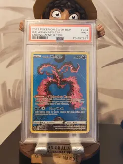 2023 POKEMON SWSH BLACK STAR PROMO CROWN ZENITH TIN #284 GALARIAN MOLTRES PSA 9 - Image 1