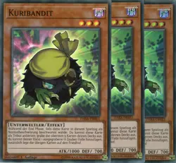 yugioh 3x Kuribandit DASA-DE051 SUPER RARE 1AUFLAGE DEUTSCH - Image 1