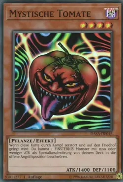 yugioh 1x Mystische Tomate DASA-DE046 SUPER RARE 1AUFLAGE DEUTSCH - Image 1