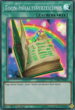 yugioh 1x Toon-Inhaltsverzeichnis DASA-DE043 SUPER RARE 1AUFLAGE DEUTSCH - Image 1