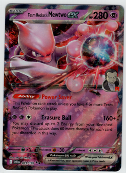 Team Rocket's Mewtwo ex 81/182 Pokemon Destined Rivals - NM - Image 1