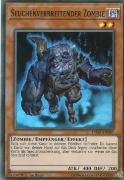 yugioh 1x Seuchenverbreitender Zombie DASA-DE041 SUPER RARE 1AUFLAGE DEUTSCH - Image 1