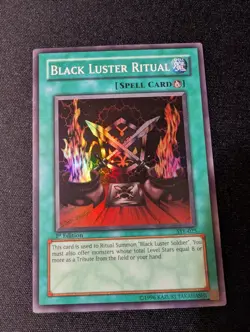 Yu-Gi-Oh! Black Luster Soldier SYE-024 1st Edition Ultra Rare + Ritual LP - Image 3