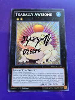 *SIGNED by DZEEFF* Toadally Awesome Secret Rare MP17-EN150 NM Yugioh - Image 1