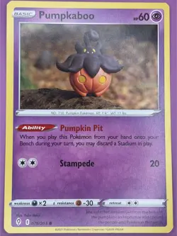 Pumpkaboo 076/203 Evolving Skies Regular Finish Pokemon Card - Yuka Morii - Image 1