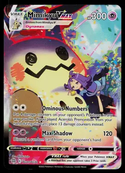 Pokemon Card - Mimikyu VMAX Brilliant Stars Trainer Gallery TG17/TG30 Holo - Image 1