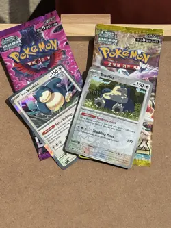 Pokemon Snorlax Lot – Slabbed Card + 2 Holos + 2 Sealed Booster Packs Bundle - Image 3