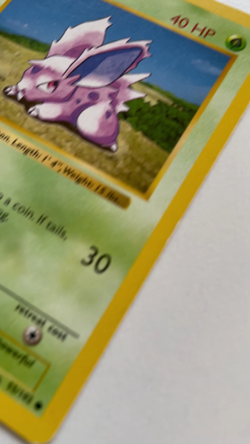 Nidoran M 55/102 1st Edition Shadowless Base Set Pokemon Card LP - Image 2