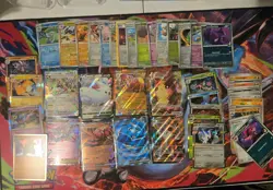 Pokemon Collection Ex V Holo Reverse Holo 50 Cards Bulk binder Full Art Vmax NM - Image 2