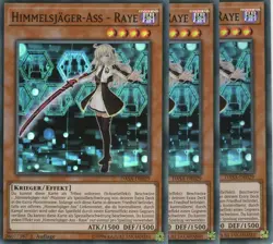 yugioh 3x Himmelsjager-Ass - Raye DASA-DE029 SUPER 1AUFLAGE DEUTSCH - Image 1