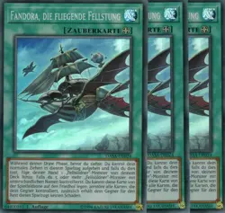 yugioh 3x Fandora, die fliegende Fellstung DASA-DE024 SUPER 1AUFLAGE DEUTSCH - Image 1