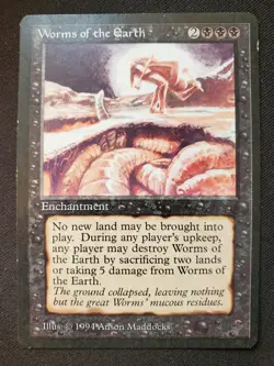 Worms of the Earth - The Dark *NM-LP* Light Play Near Mint MTG - Image 1