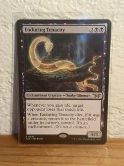 Magic: The Gathering Enduring Tenacity Duskmourn Rare Snake Glimmer Regular - Image 1