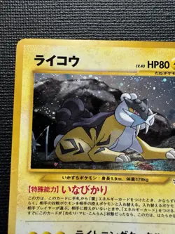 Raikou Holo Neo Revelation Japanese Pokemon Card #243 Lv.40 Vintage WOTC LP - Image 4