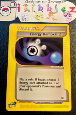 Energy Removal 2 140/165 MP WoTC Expedition Pokemon Card. Free Tracked Shipping! - Image 1