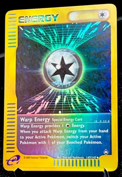 Warp Energy 147/147 LP Reverse Holo Vintage 2002 Aquapolis Pokemon Card! - Image 1