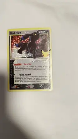 Pokemon Umbreon Gold Star 17/17 Holo Rare Celebrations: Classic Collection NM - Image 2