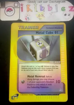 Metal Cube 129/147 NM Reverse Holo Foil Pokemon Card. Free Tracked Shipping! - Image 1
