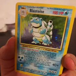 Blastoise Pokemon Base Set Holo 2/102 1999 Damaged - Image 1