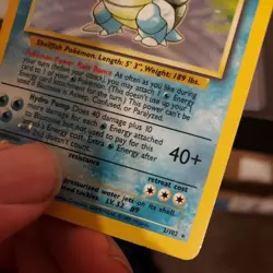 Blastoise Pokemon Base Set Holo 2/102 1999 Damaged - Image 4
