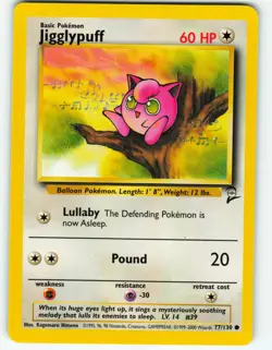 Jigglypuff - 77/130 Base Set 2 - Pokemon TCG - 2000 - Image 1