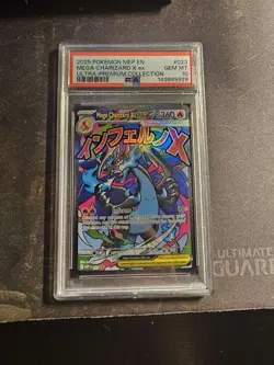 2025 POKEMON MEP EN-ME BLACK STAR PROMO #023 MEGA CHARIZARD X EX PSA 10 - Image 1