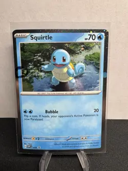 1x🌀HD SWIRL Squirtle 048 BLACK STAR PROMO 151 Pokemon - Image 1