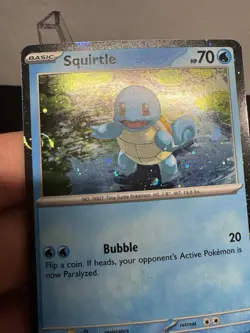 1x🌀HD SWIRL Squirtle 048 BLACK STAR PROMO 151 Pokemon - Image 2