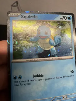 1x🌀HD SWIRL Squirtle 048 BLACK STAR PROMO 151 Pokemon - Image 3
