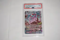 2021 Pokemon SWSH FA/Espeon VMax Fusion Strike Secret #270 PSA 9 - Image 1