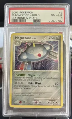 PSA 9 Pokemon TCG Magnezone Diamond & Pearl 8/130 Holo Rare - Image 1