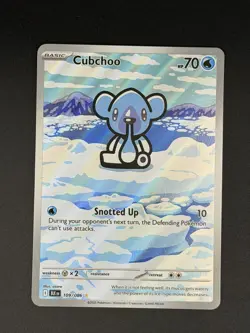 Cubchoo 109/086 Black Bolt Illustration Rare Pokemon TCG - Image 1
