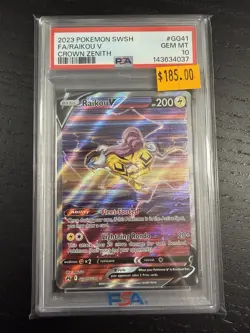 2023 Pokemon Raikou V GG41/GG70 PSA 10 CROWN ZENITH GALARIAN GALLERY FULL ART - Image 1