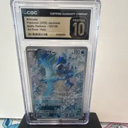 Pokemon Articuno CGC Pristine 10 Art Rare Holo 102/100 Sv9 Battle Partners 2025 - Image 1