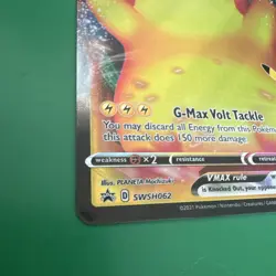 Pokemon Pikachu TCG VMAX SWSH062 Celebrations Full Art Black Star Promo NM/M - Image 2