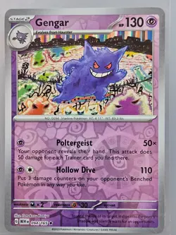 2023 Pokemon SV 151 Gengar Reverse Holo #094/165 - Image 1