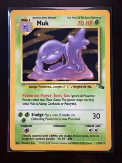 MUK HOLO 13/62 FOSSIL LP POKEMON - Image 5