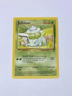 Vintage Pokemon Card - 2000 Pokemon TCG - Base Set 2 BULBASAUR 67/130 NM/LP - Image 1