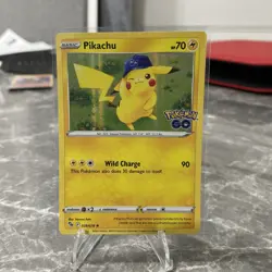 Pikachu Holo Rare 028/078 Pokemon GO Stamped - Image 1