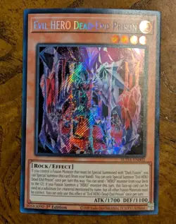 Evil HERO Dead-End Prison SUDA-EN002 1st Edition Near Mint Secret Rare Yu-Gi-Oh! - Image 1