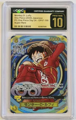 2024 One Piece Monkey D. Luffy One Piece Day ‘24 SR OP07-109 CGC 10 Pristine - Image 1