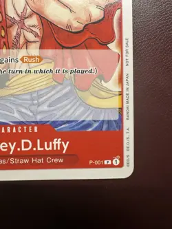 Monkey.D.Luffy P-001. NM Promo One Piece OPTCG - Image 4
