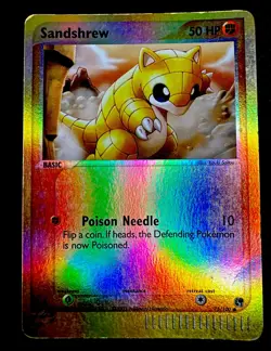 Sandshrew 75/100 MP EX Sandstorm Reverse Holo Pokemon Card TCG Moderate Play - Image 1