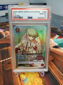 PSA 10 Union Arena Card Code Geass C.C 2 STAR Parallel RARE DHL Vol.2 - Image 1