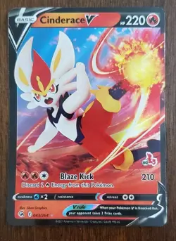 2020 CINDERACE V 043/264 - Rare Battle Academy Pokemon Card - Image 1