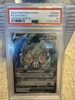 Zacian v Crown Zenith: Galarian Gallery Ultra Rare Card GG48/GG70 PSA 10 - Image 1
